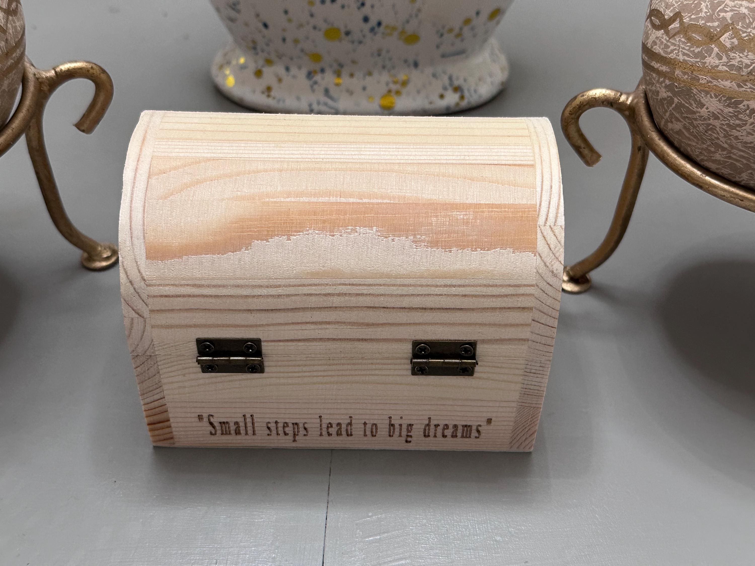 New!! - Personalized Mini Wooden Treasure - Keepsake Box