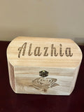 Personalized Wooden Keepsake Box – 9.5" Oval Memory Chest