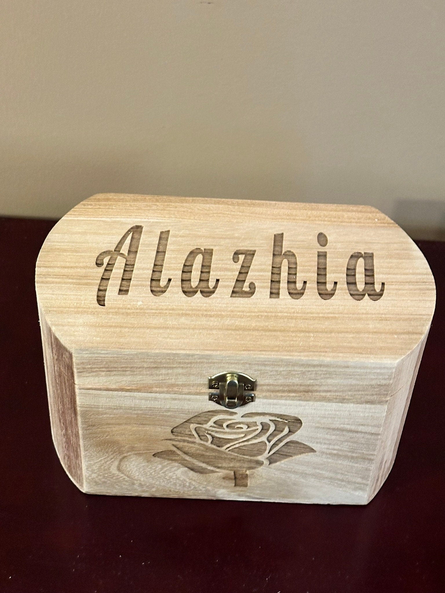 Personalized Wooden Keepsake Box – 9.5" Oval Memory Chest