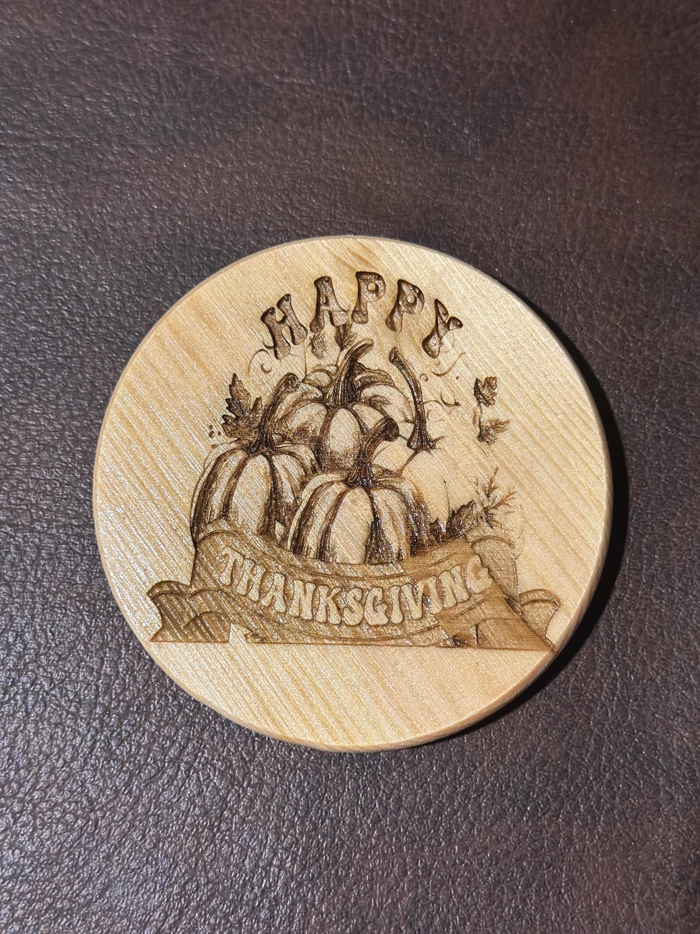 Custom Engraved 3" Wooden Coaster – Personalized Keepsake