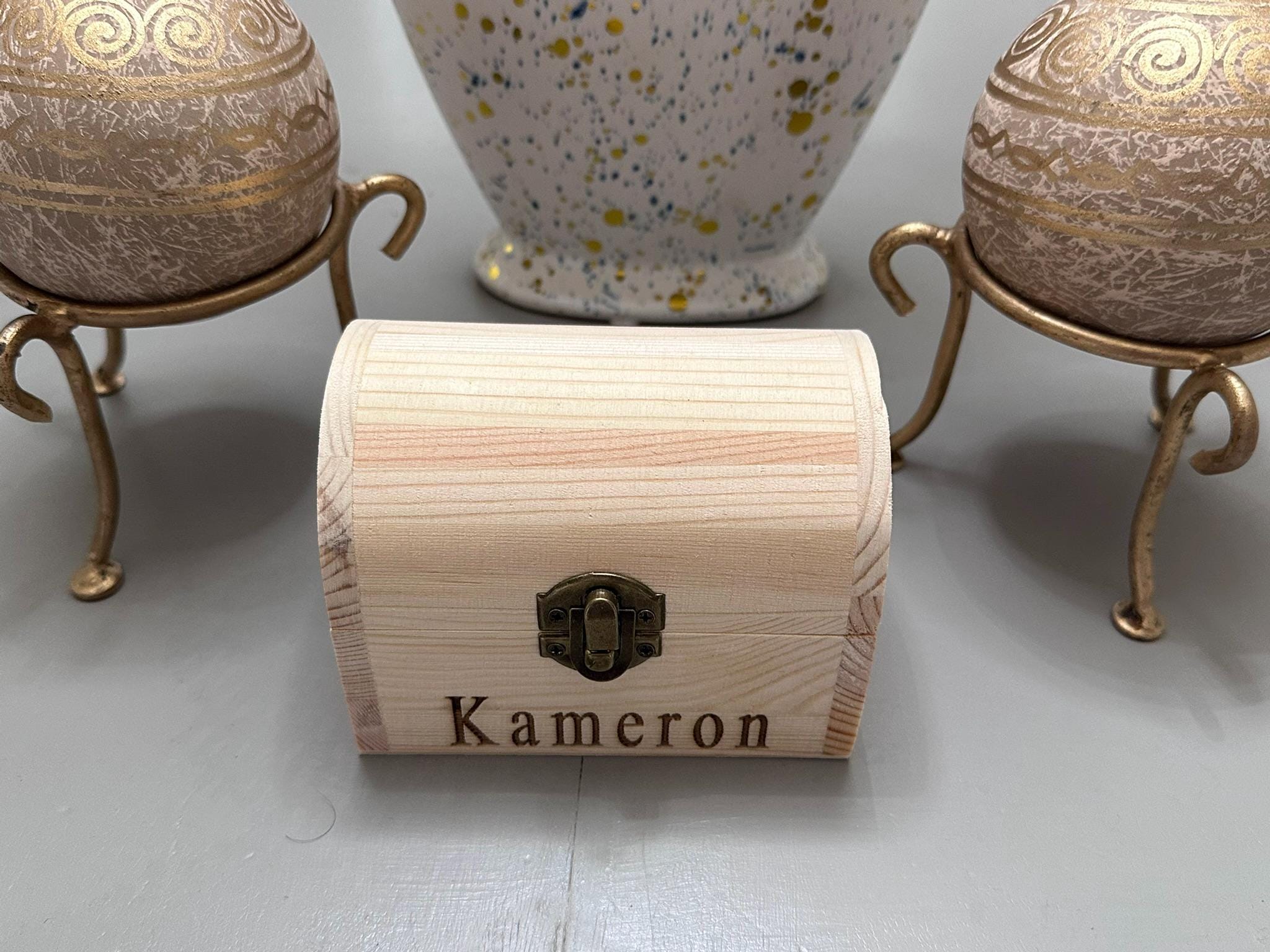 New!! - Personalized Mini Wooden Treasure - Keepsake Box
