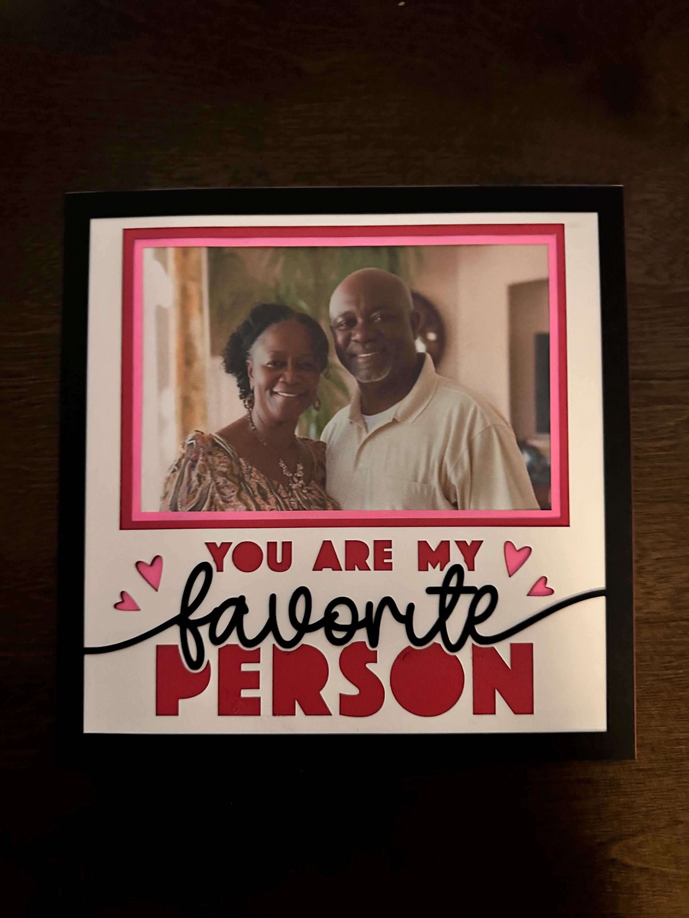 Valentine's Day Photo Frame: 8x8 Black Shadow Box with Inserts