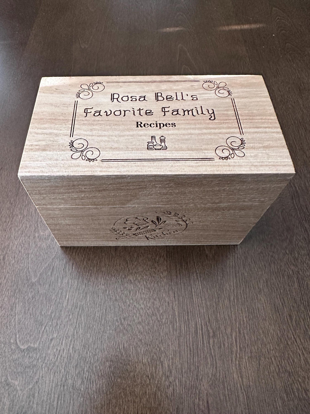 Rustic Wooden Recipe Box – Treasured Recipes, Timeless Style, and Heirloom