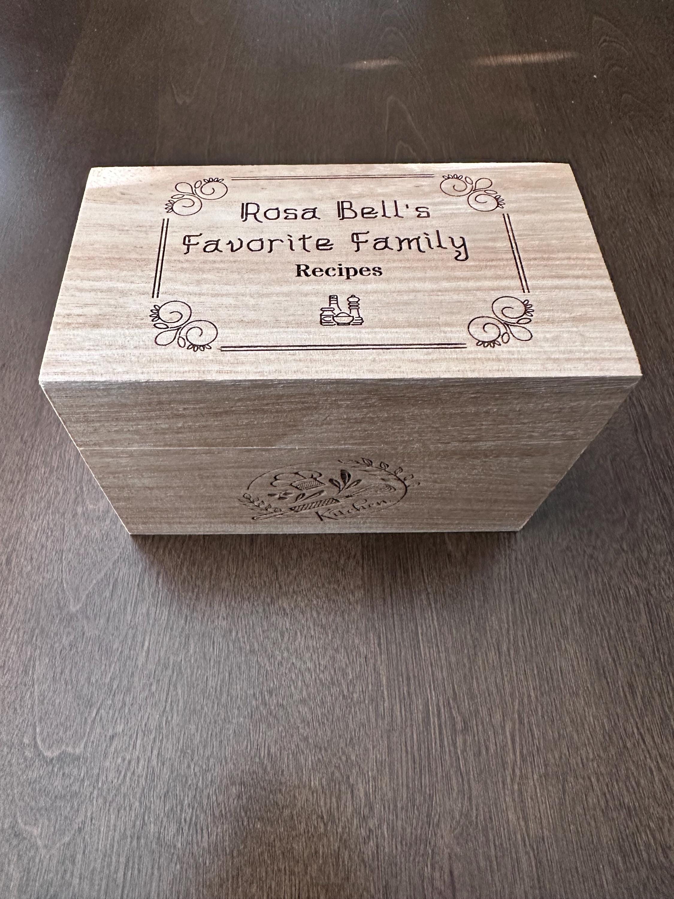 Rustic Wooden Recipe Box – Treasured Recipes, Timeless Style, and Heirloom