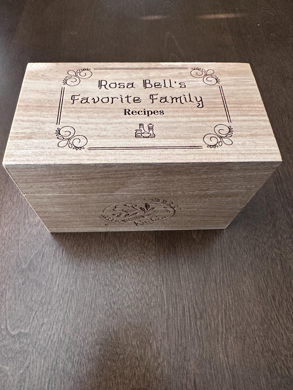 Rustic Wooden Recipe Box – Treasured Recipes, Timeless Style, and Heirloom