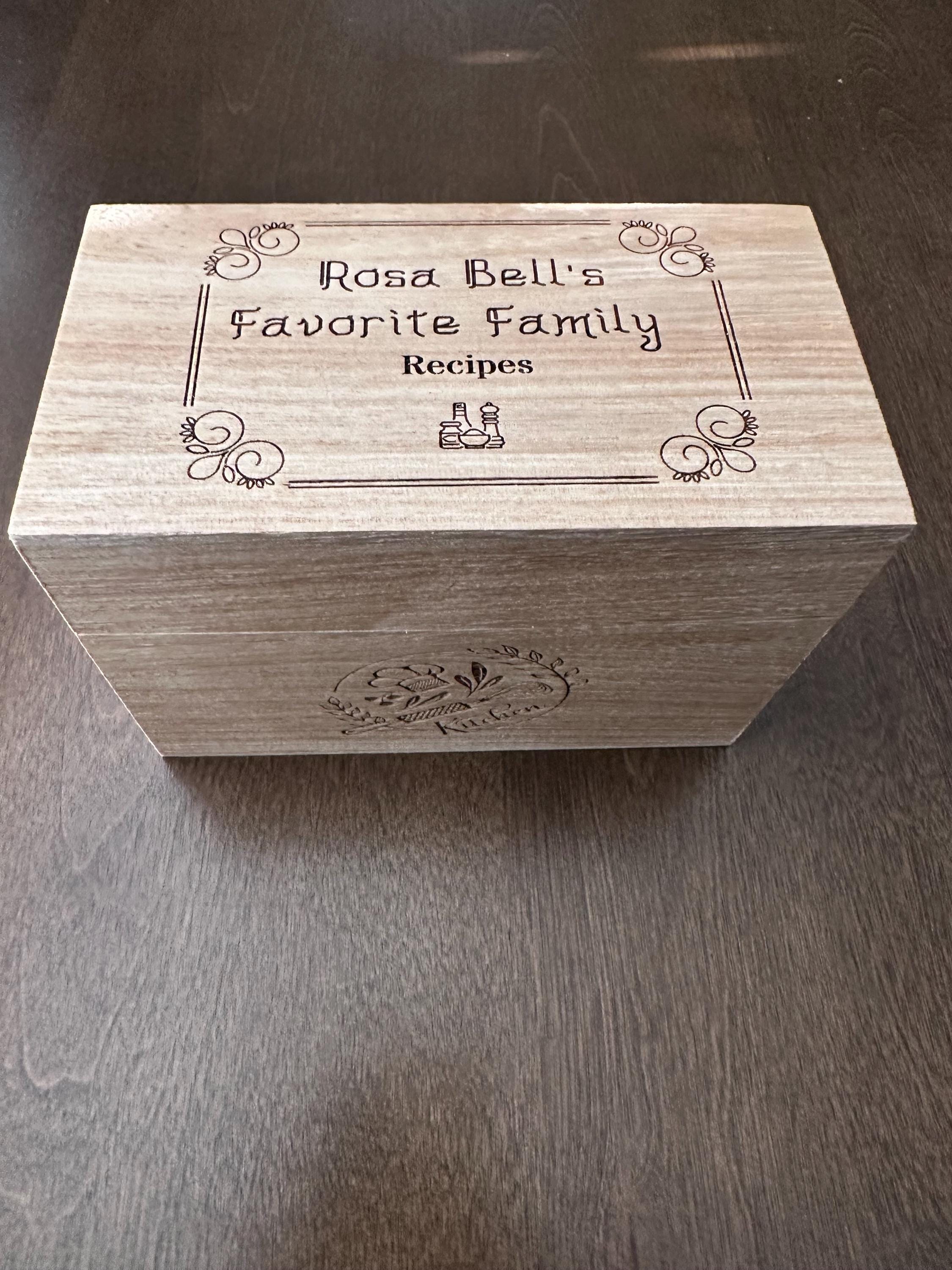 Rustic Wooden Recipe Box – Treasured Recipes, Timeless Style, and Heirloom