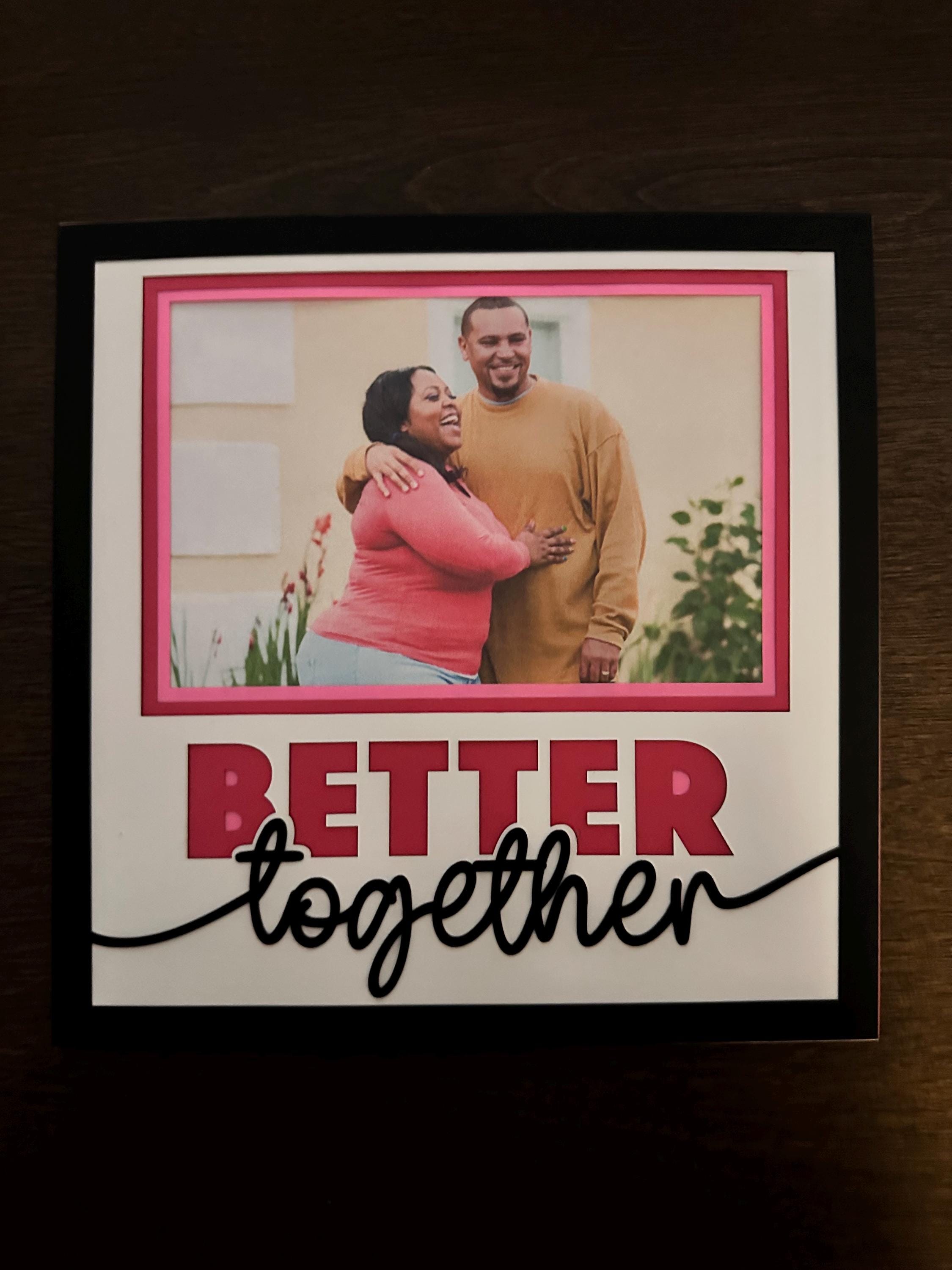 Valentine's Day Photo Frame: 8x8 Black Shadow Box with Inserts