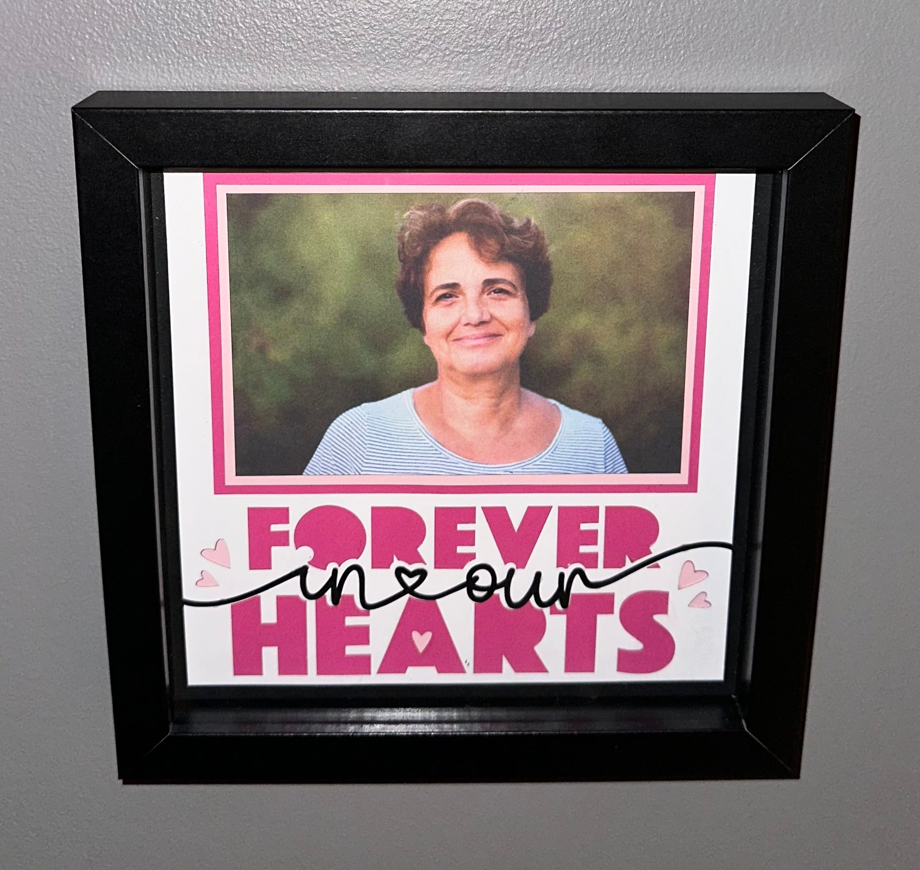 Christmas Memory Shadow Box: 8" Black Photo Keepsake Frame