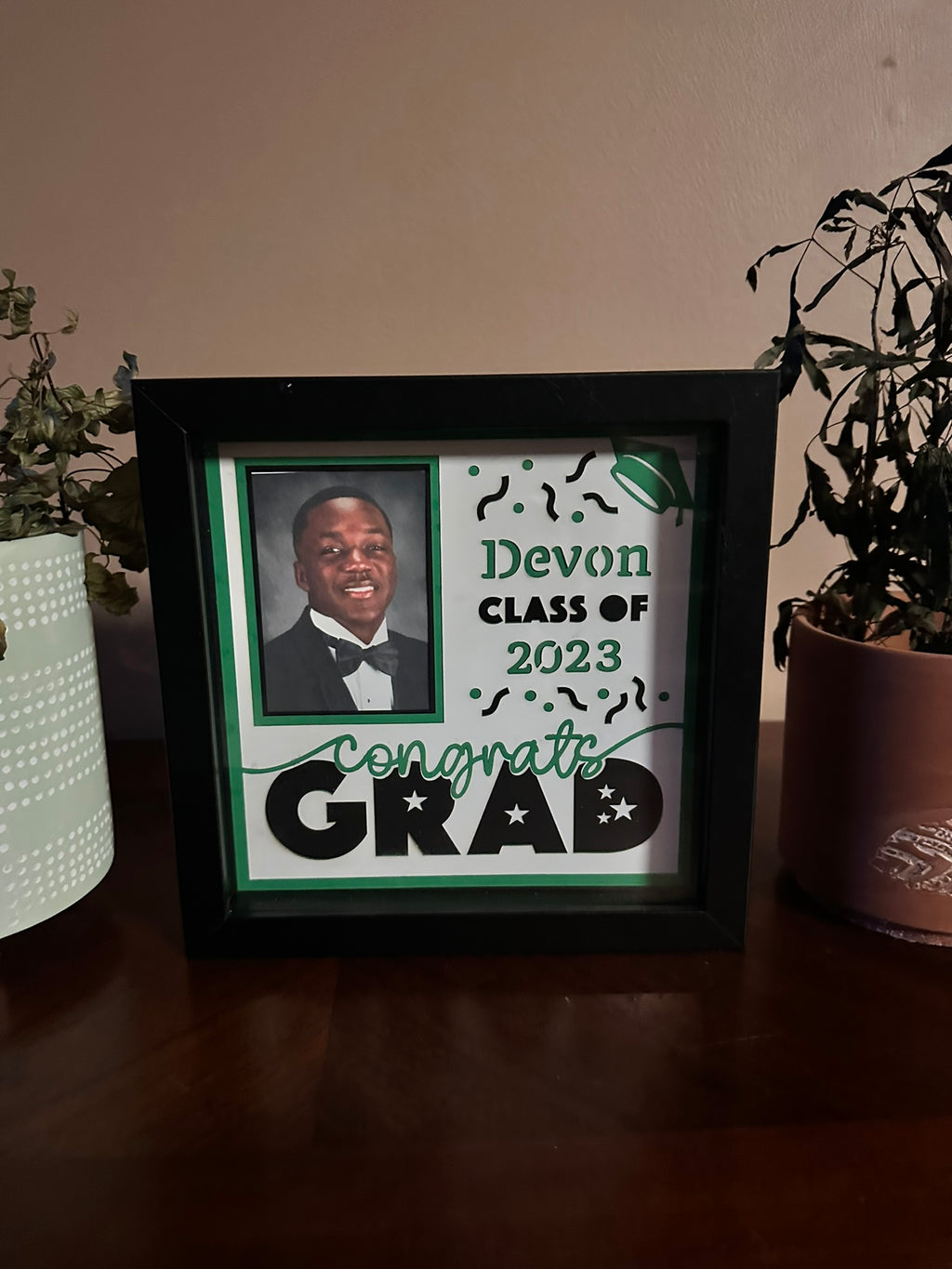 Christmas Memory Shadow Box: 8" Black Photo Keepsake Frame
