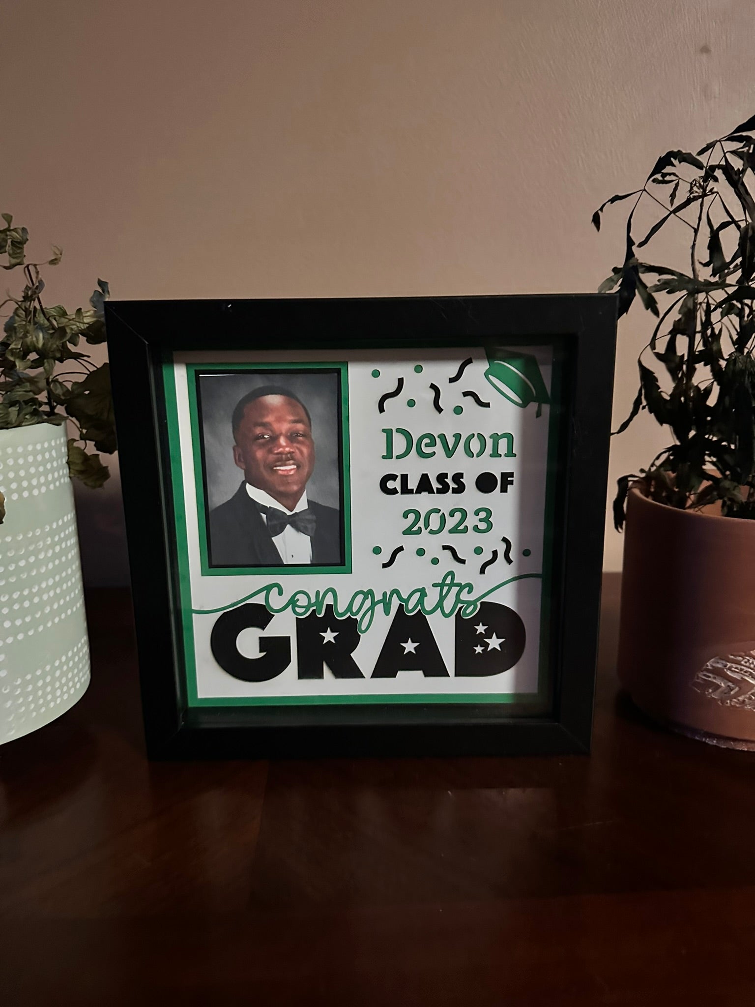 Christmas Memory Shadow Box: 8" Black Photo Keepsake Frame