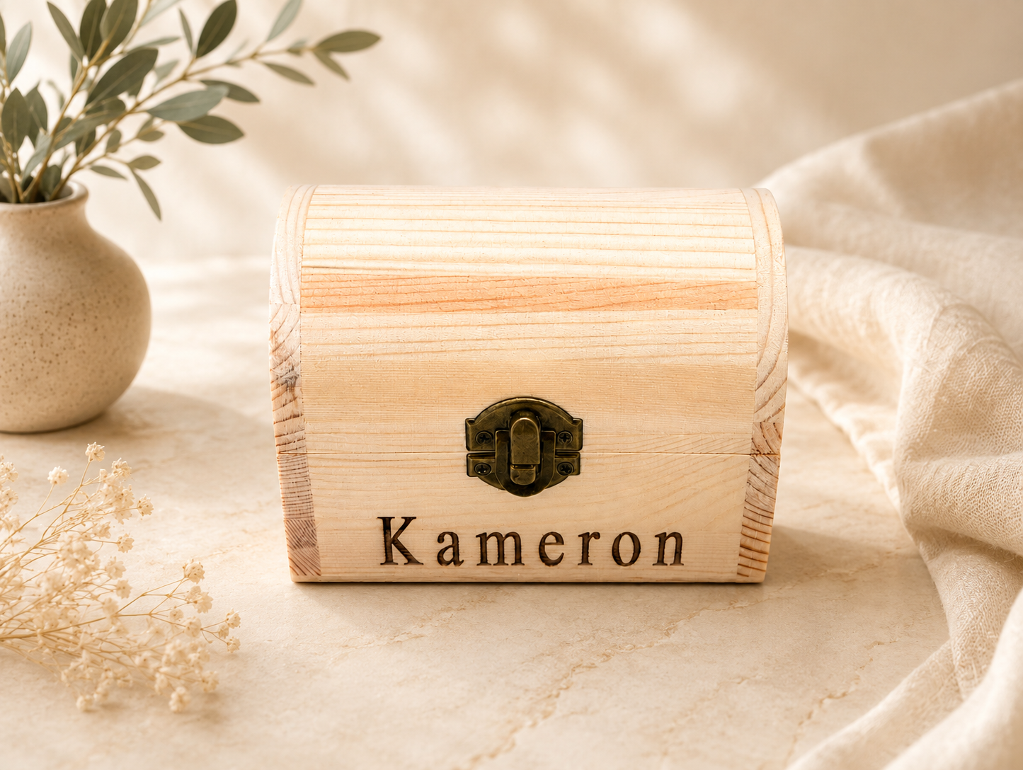 Personalized Mini Wooden Keepsake Box