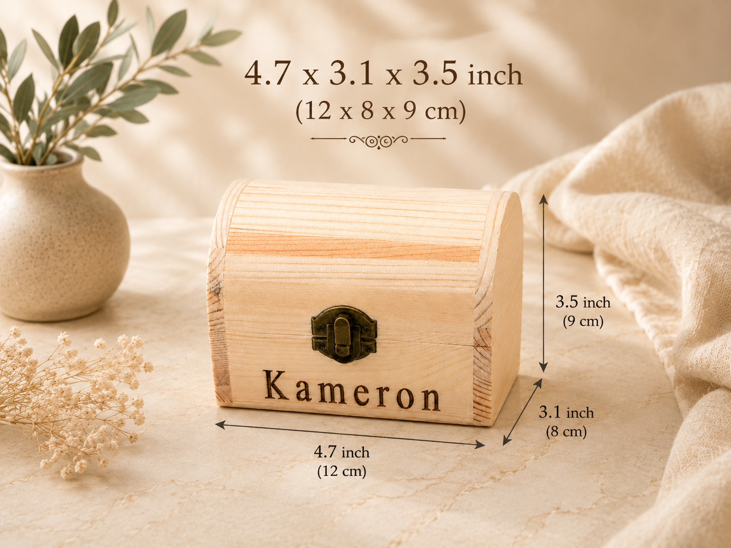 Personalized Mini Wooden Keepsake Box