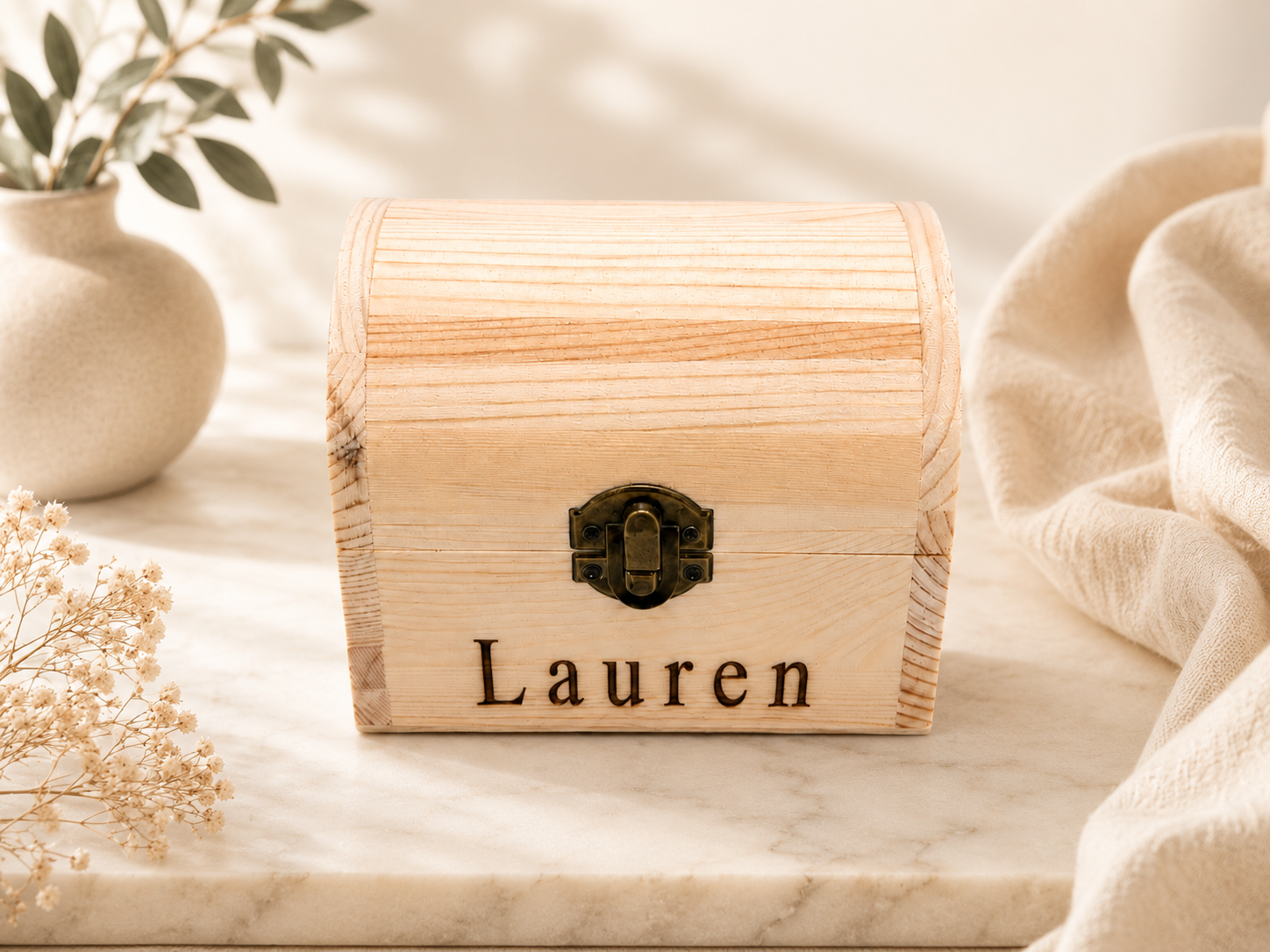 Personalized Mini Wooden Keepsake Box