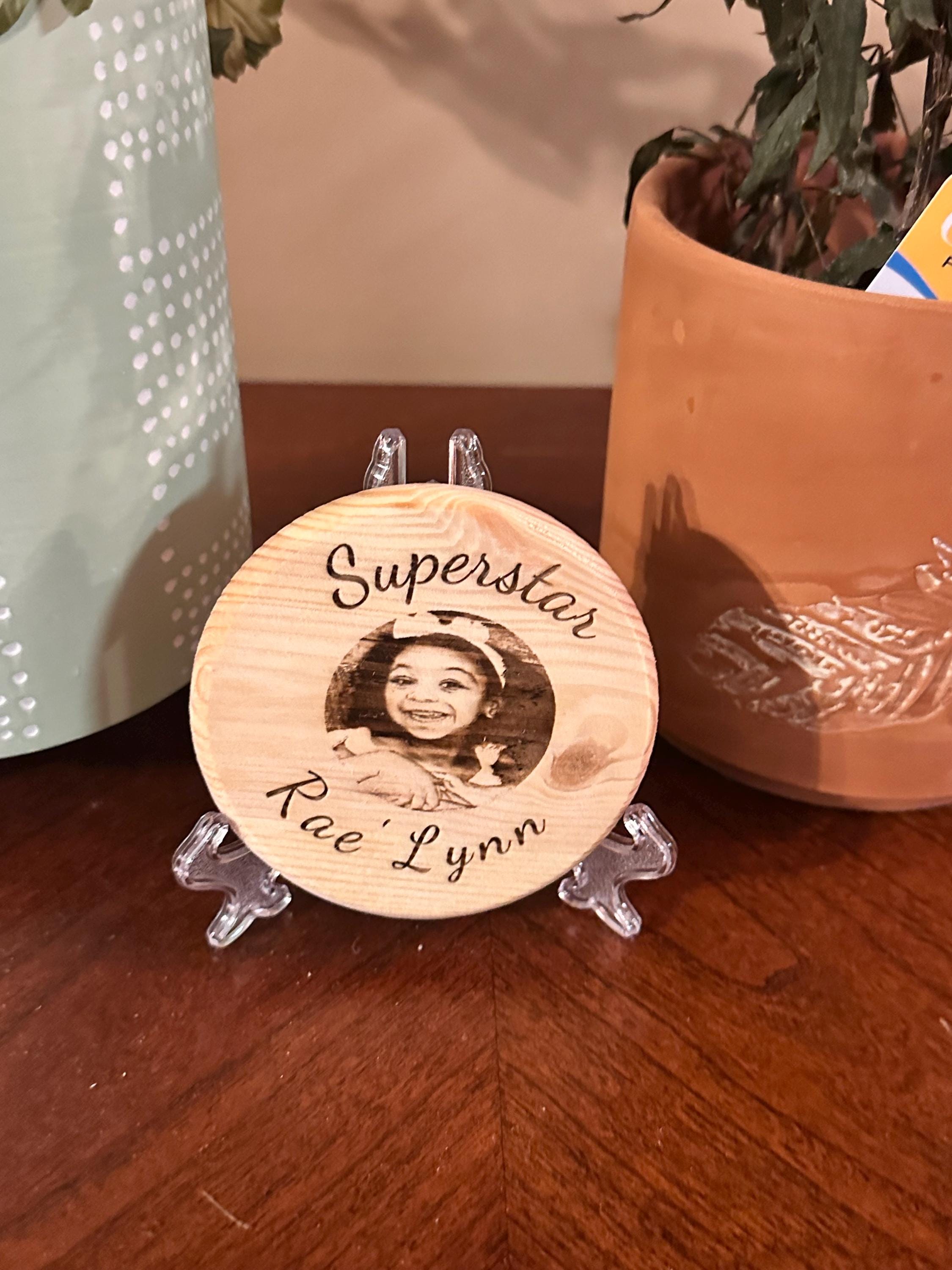 Custom Engraved 3" Wooden Coaster – Personalized Keepsake