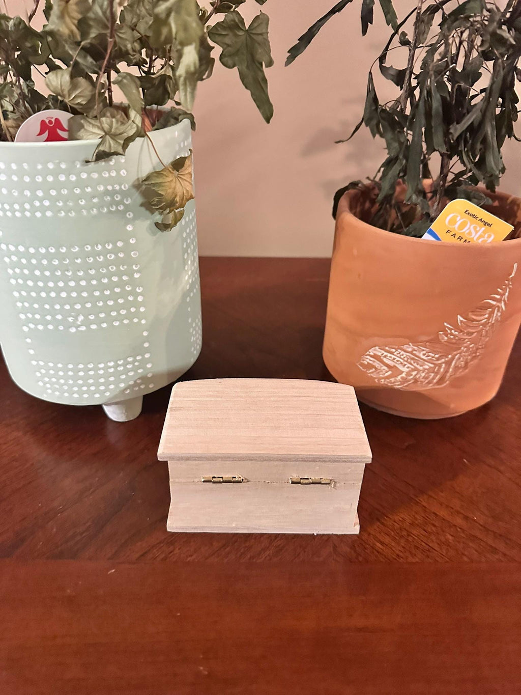 Small Wooden Trinket Box: Unfinished Keepsake Chest (3.5-Inch)
