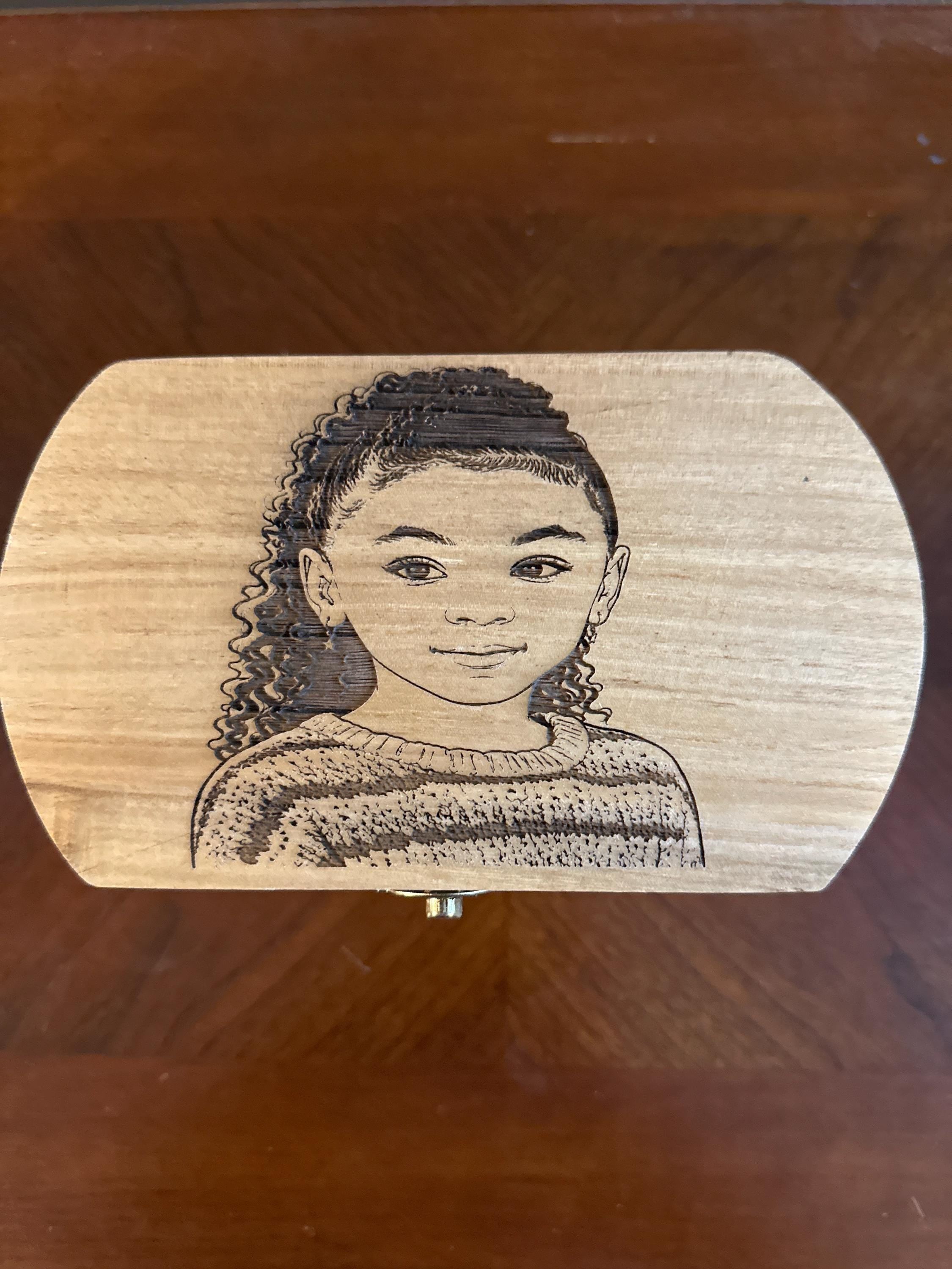 Personalized Wooden Keepsake Box – 9.5" Oval Memory Chest