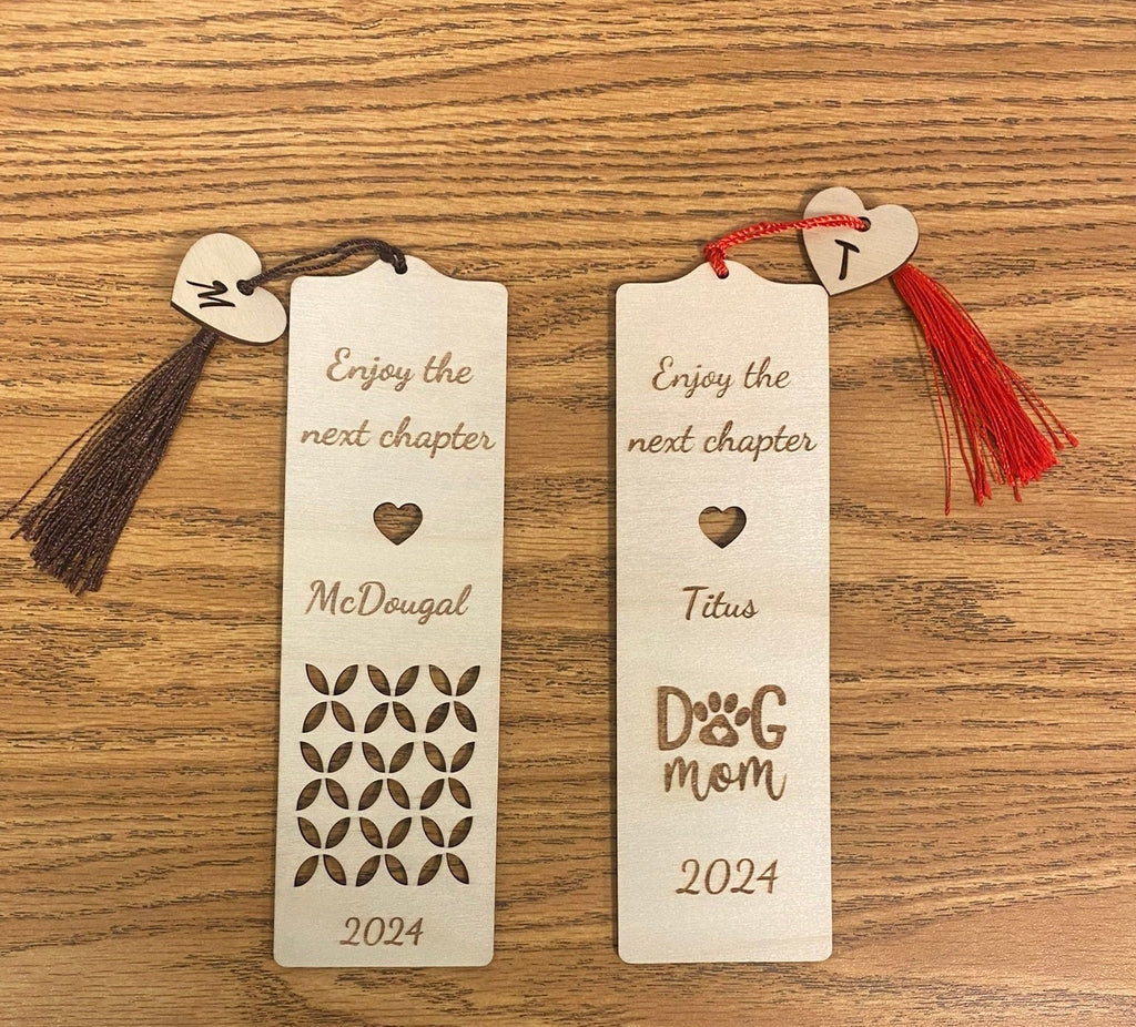 Custom Engraved Wooden Bookmarks – Personalized Gift for Book Lovers & Teachers