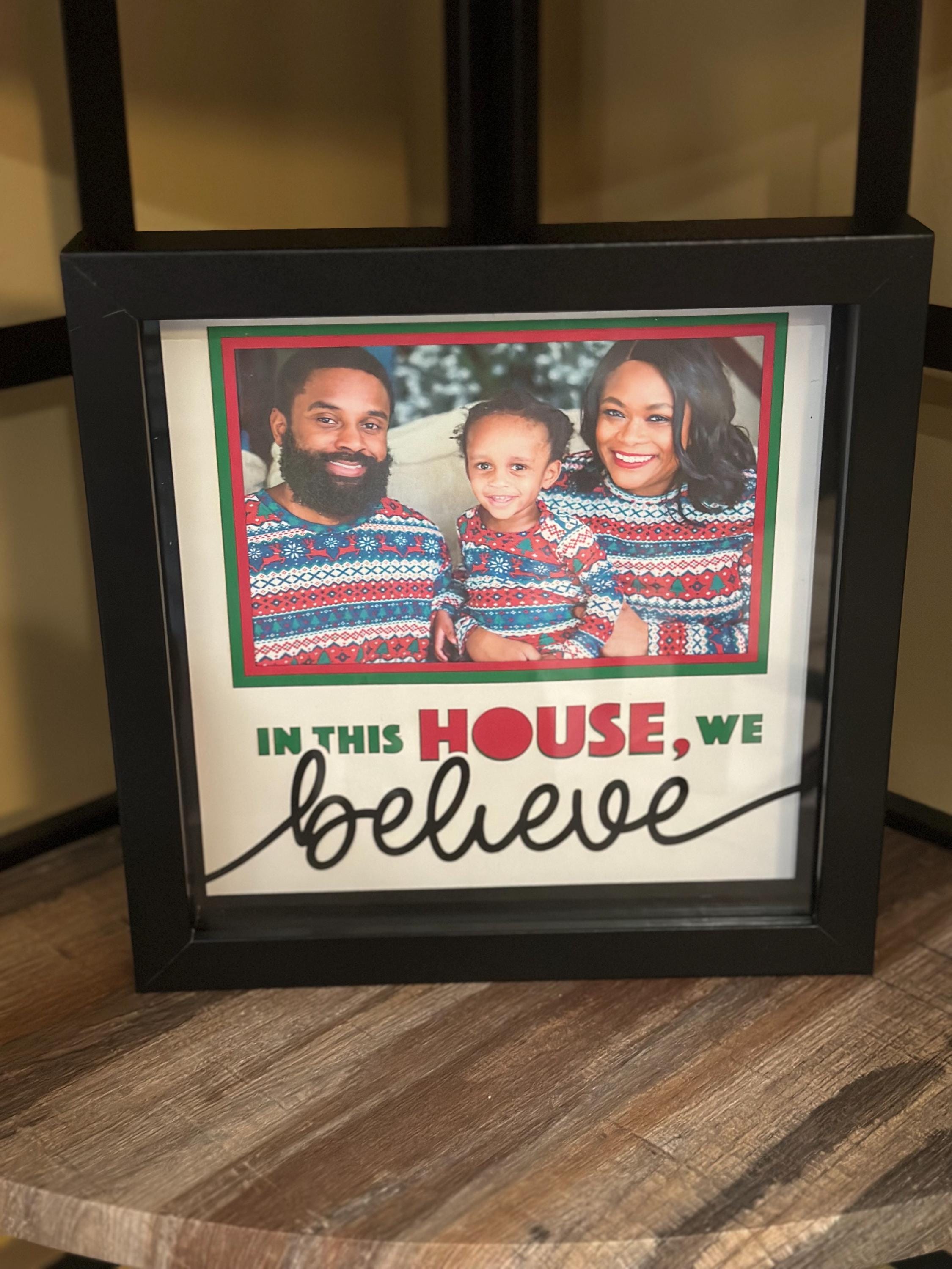 Christmas Memory Shadow Box: 8" Black Photo Keepsake Frame