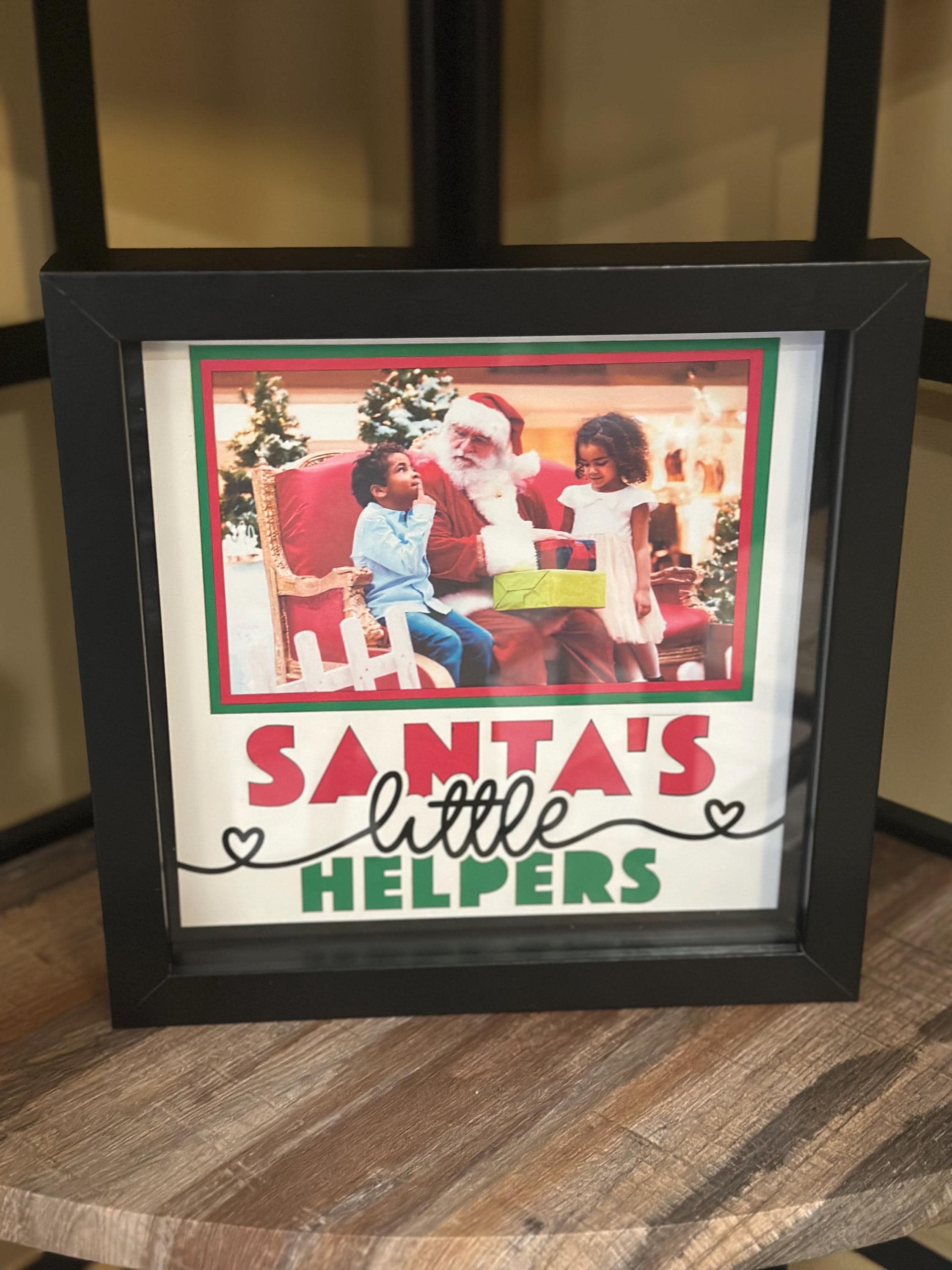 Christmas Memory Shadow Box: 8" Black Photo Keepsake Frame