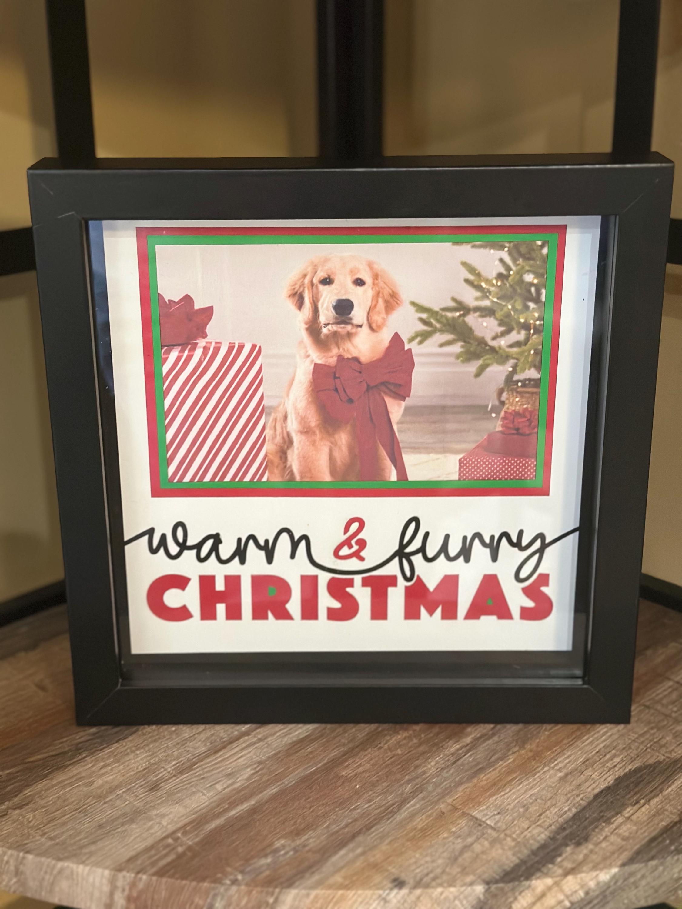 Christmas Memory Shadow Box: 8" Black Photo Keepsake Frame