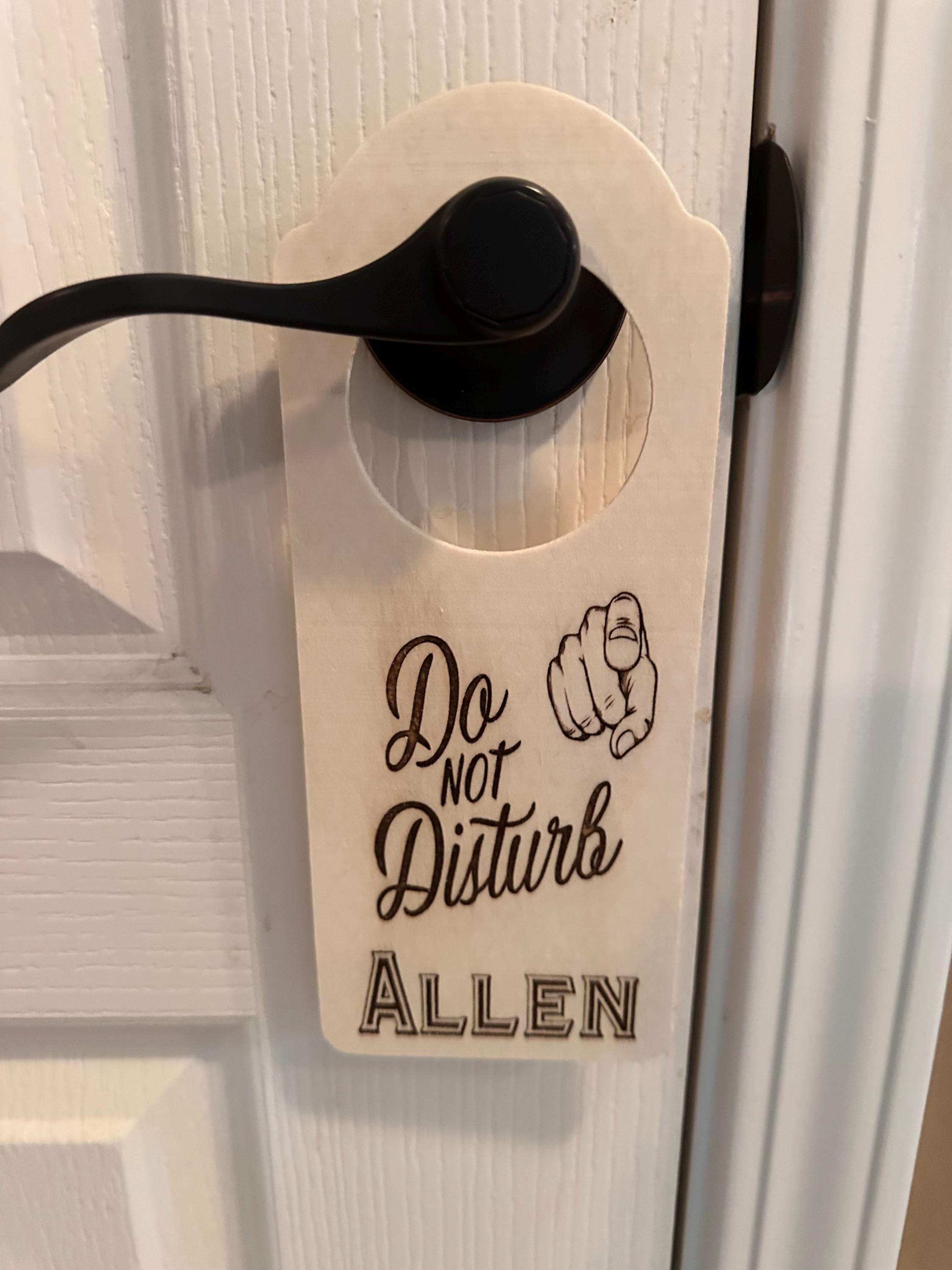 Personalized Door Knob Sign – Customize Your Message!