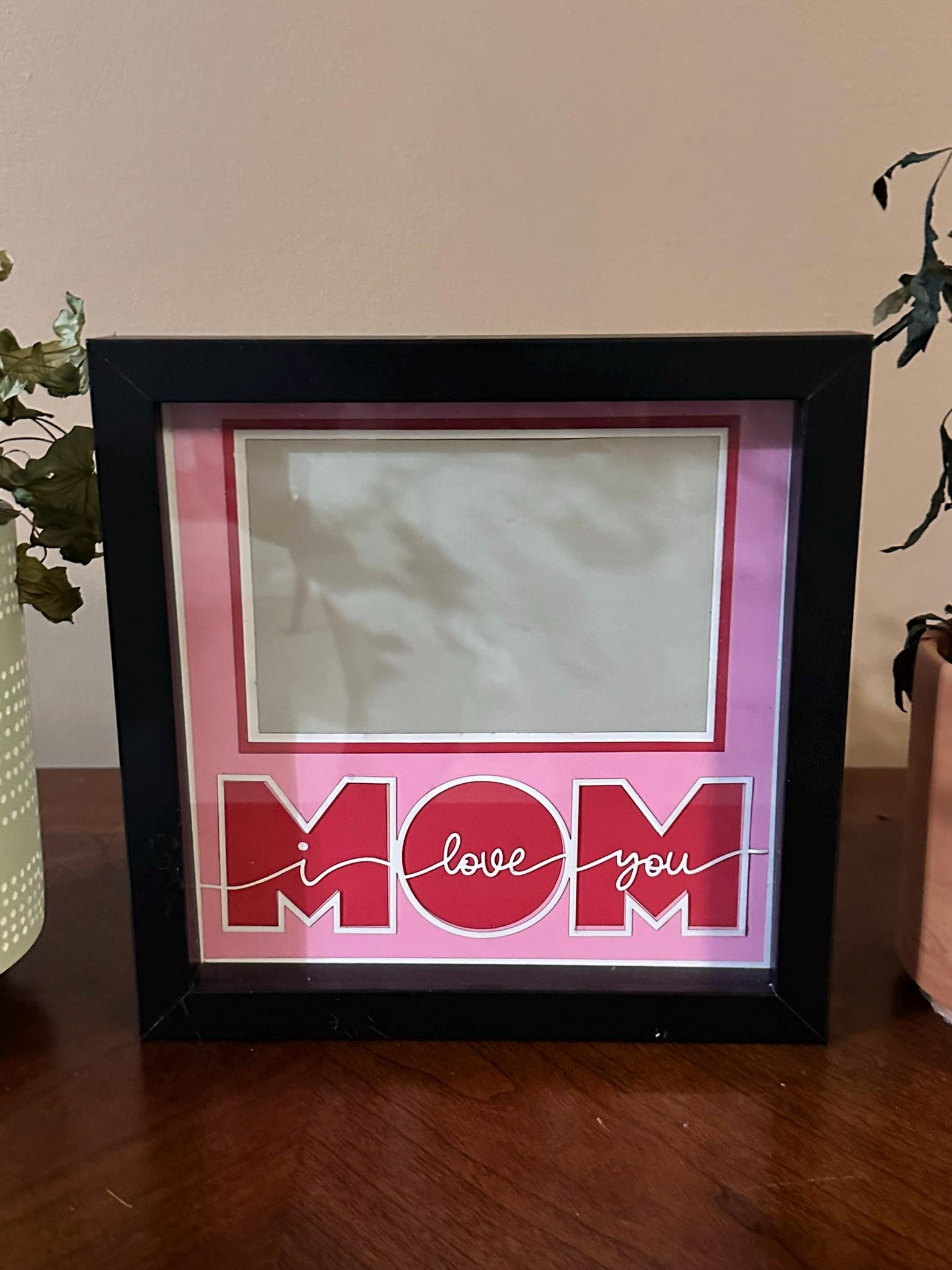 Mother's Day Shadow Box: 8x8 Keepsake Frame with Inserts