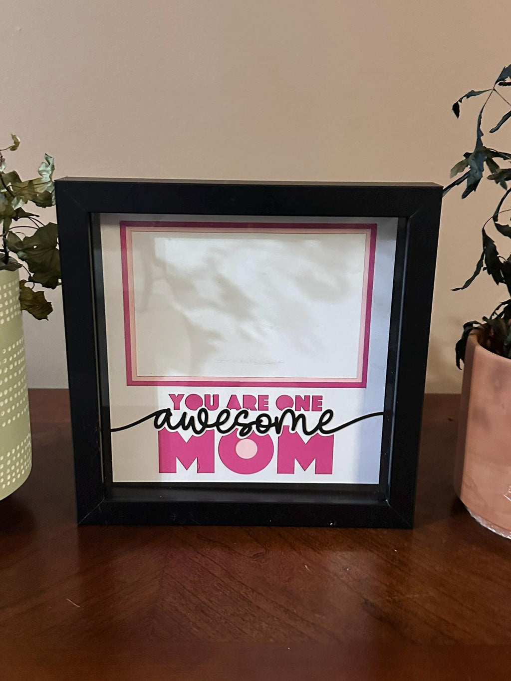 Mother's Day Shadow Box: 8x8 Keepsake Frame with Inserts