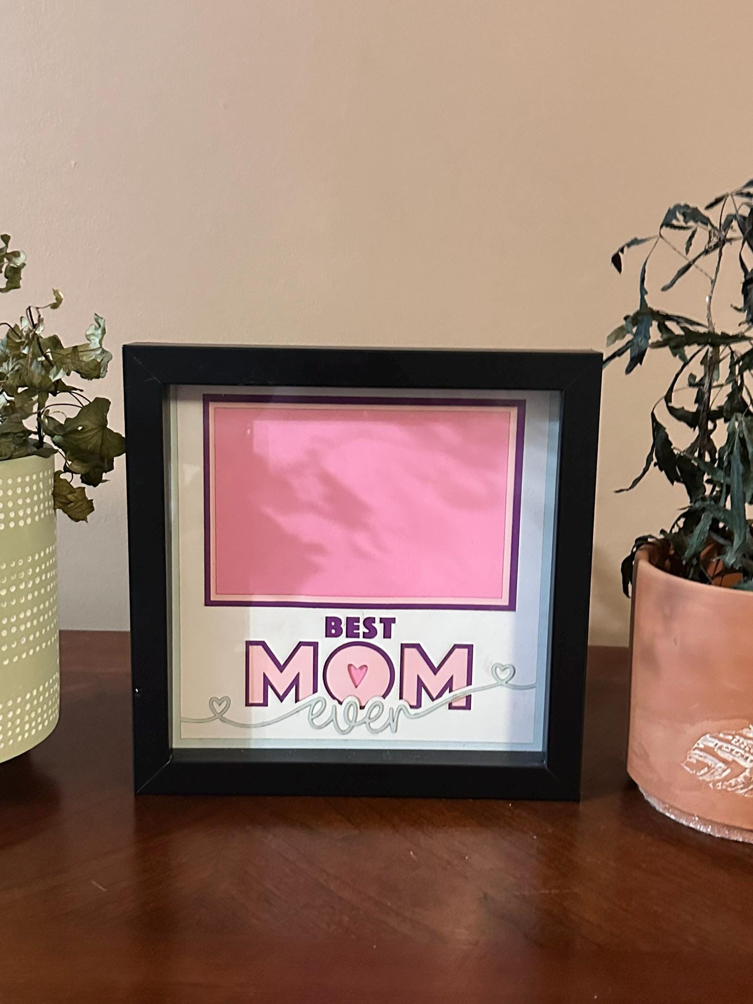 Mother's Day Shadow Box: 8x8 Keepsake Frame with Inserts