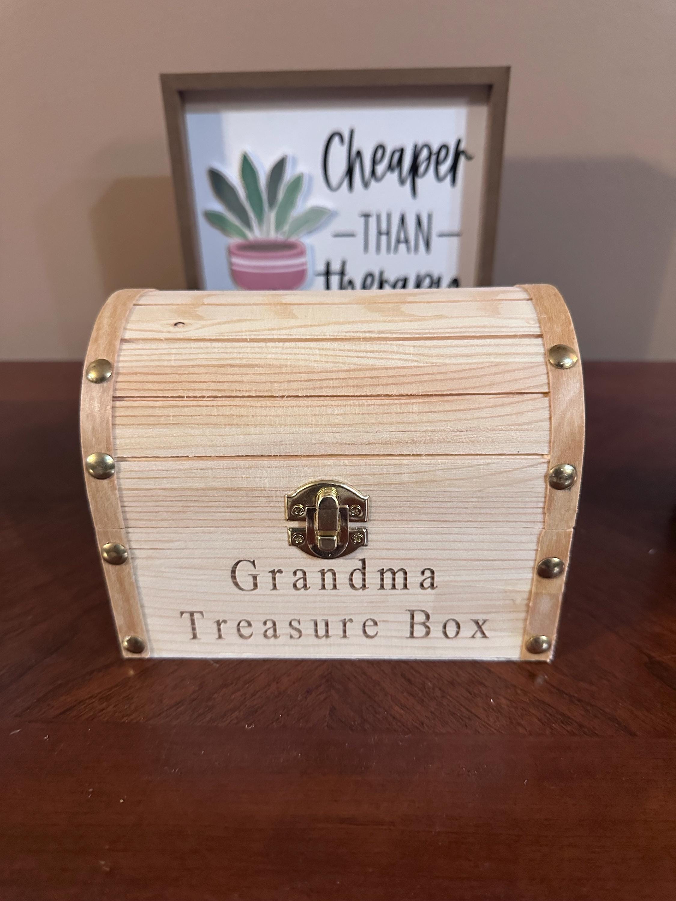 Personalized Wooden Treasure Chest, Custom Engraved Keepsake Box, Kids Memory Box
