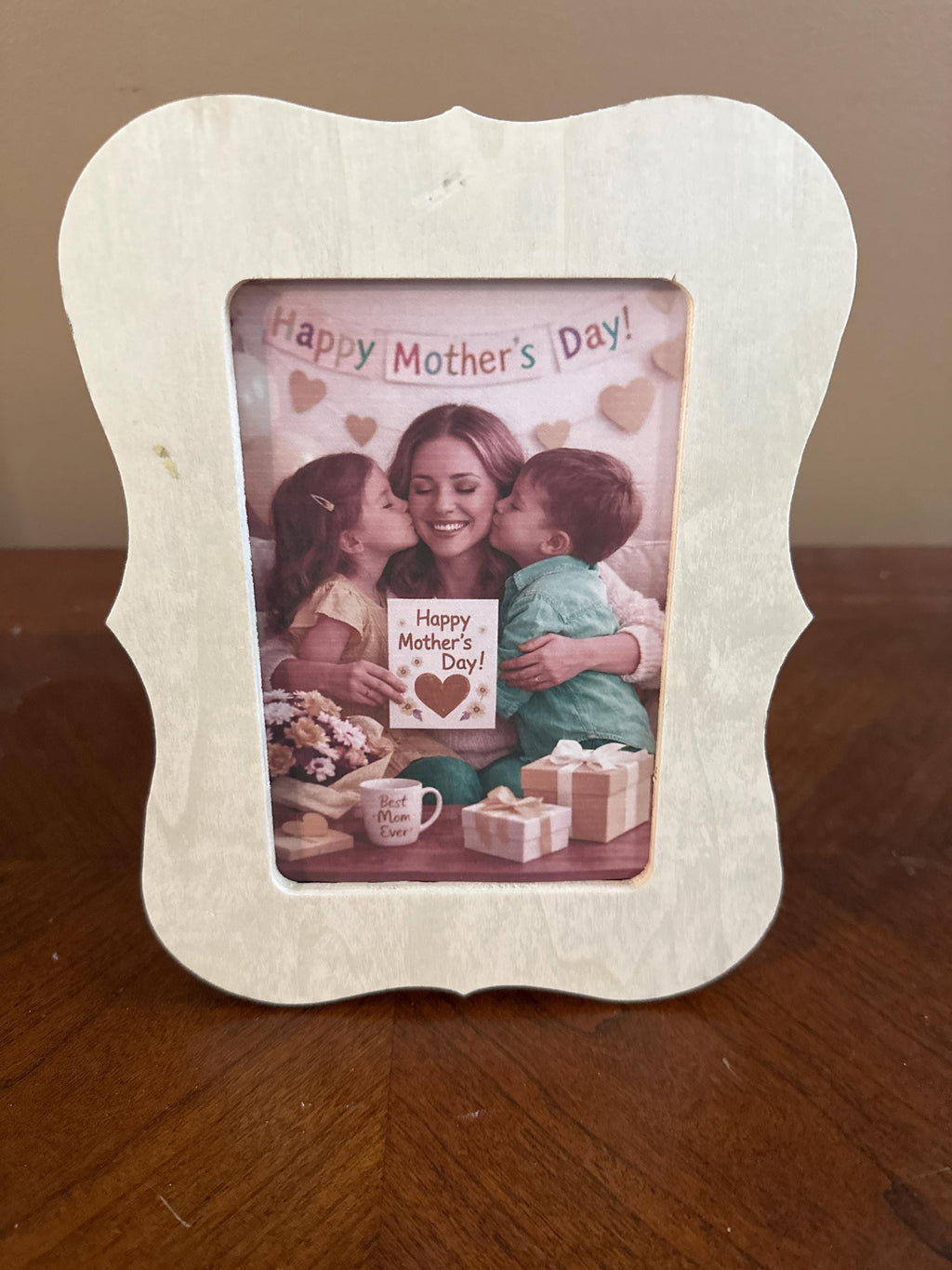 Custom Engraved Wood Photo Frame – 4x6 Personalized Mother’s Day Gift